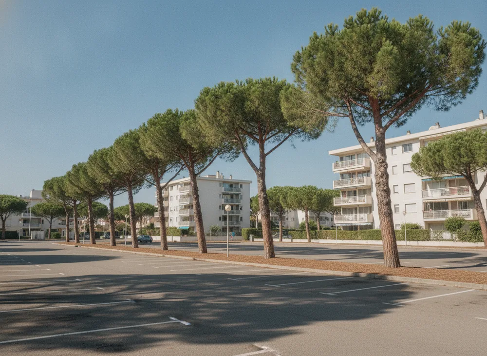 Allègement de grands pins dans un lotissement de Carros-le-Neuf